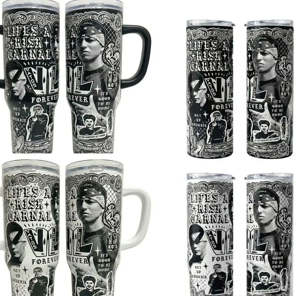 Bloodin Bloodout 20oz & 40oz Tumbler With Handle, Mexico Movie Tumbler