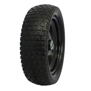 13 x 5.06 in. Flat Free Garden Cart Tire & Wheel Assembly