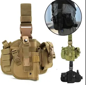 Adjustable Fixed Waterproof Universal Leg Holster, Tactical Leg, Pistol Pouch, Magazine, Durable Nylon Construction, Buckle Closure, Comfortable Desig