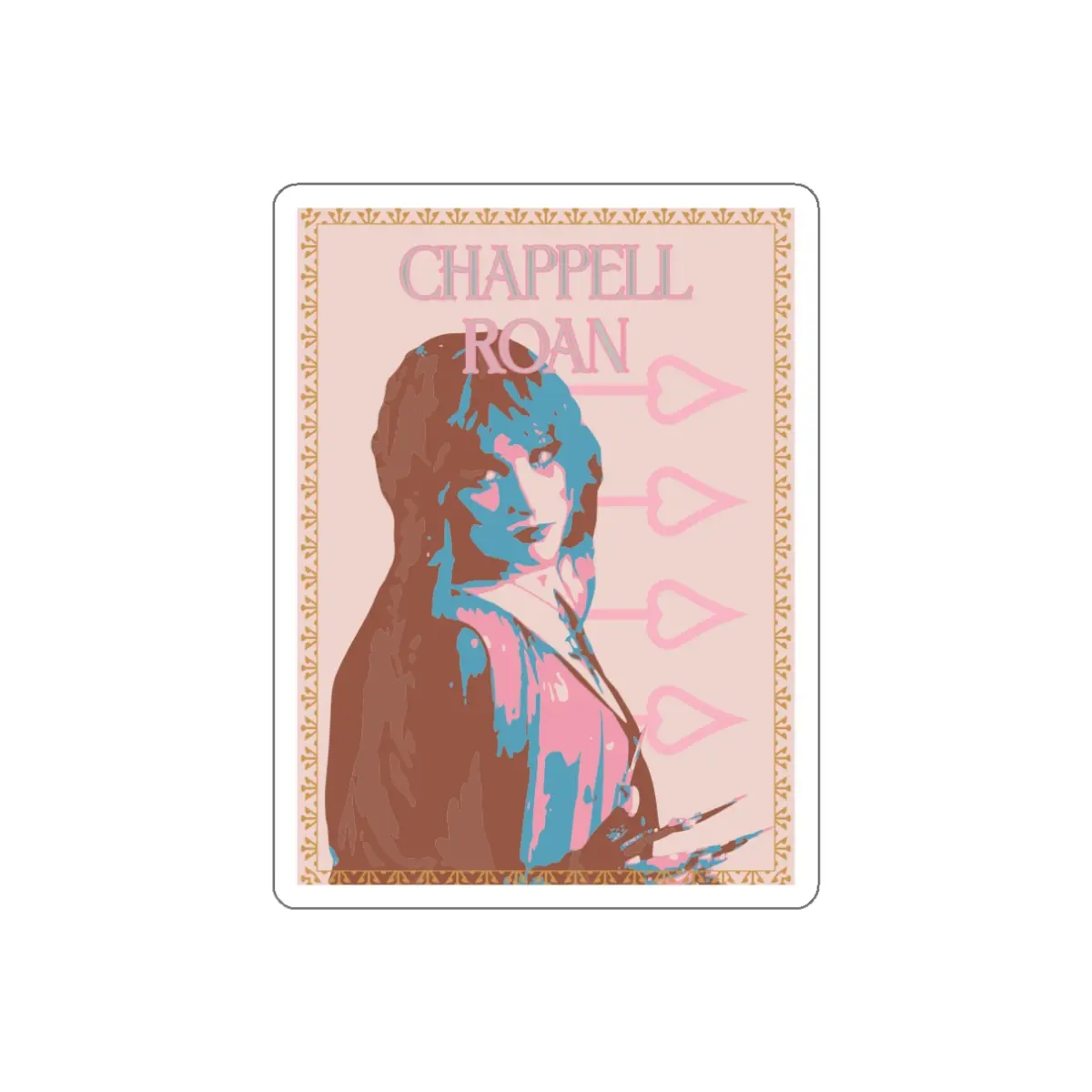 Pink Chappell Roan of Arc VMA LGBTQ Sticker Holiday Christmas Stocking Stuffer Scrapbook Sticker