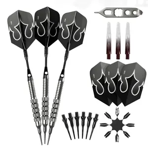 Viper Shot King Soft Tip Dart Set with Nomad Dart Case | 80% Tungsten | Black | 20 Grams Darts Sets Darts Gear