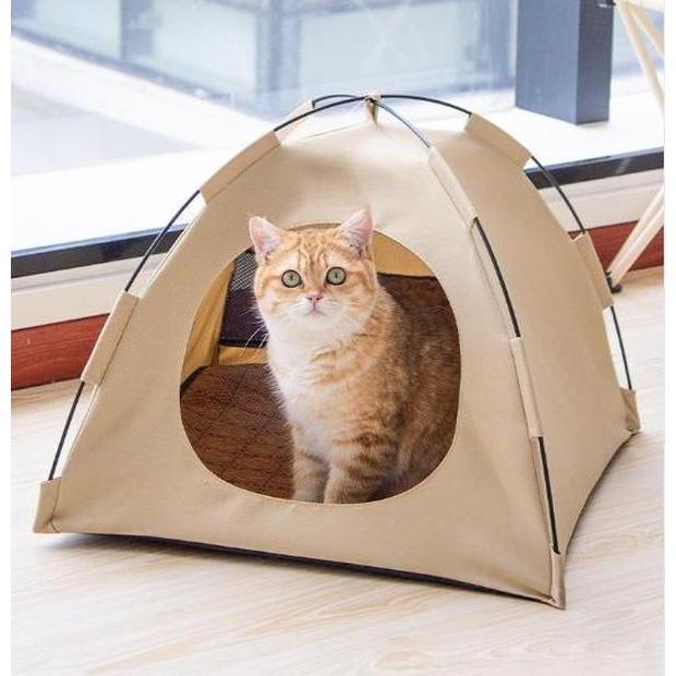 Foldable Pet Tent  -Indoor Bed With Double-sided Cushion - Pet Tent for Cats ,Puppies, Rabbits, Guinea Pigs, Hedgehogs, and Other Small Animals,Cat House