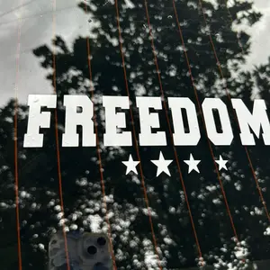 Freedom,Christian Jesus Vinyl Decal Sticker for Car, Wall, Window, Vehicle, Weatherproof, Viral