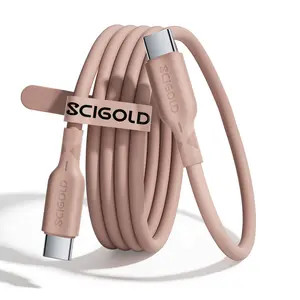 Buy 1 Get 1 Free Scigold USB C to USB C Cable 6FT 60w, PD Type C Charging Cable Fast Charging Compatible with iPhone 15, MacBook Pro, iPad Pro, Galaxy S20 and Other USB C Charger