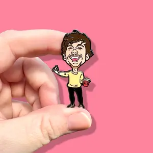 Louis Tomlinson Cartoon Enamel Pin