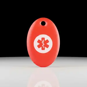 FOUND ME – Medical Oval Tag with QR Code – Smart Emergency ID for Safety & Travel