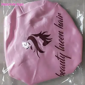 Hersmile Hair Pink Statin Bonnet Silk Bonnet Hair Bonnet for Sleeping Hair Bonnet for Women Culry Natural Hair