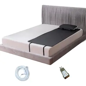 Breathable Grounding Mattress Pad Grounding Mat Kit for Bed Grounding Mats for Sleeping Plus 15ft Grounding Cord 28 x 71inch Grounding Sleep Mat Sheet 100% Leatherette