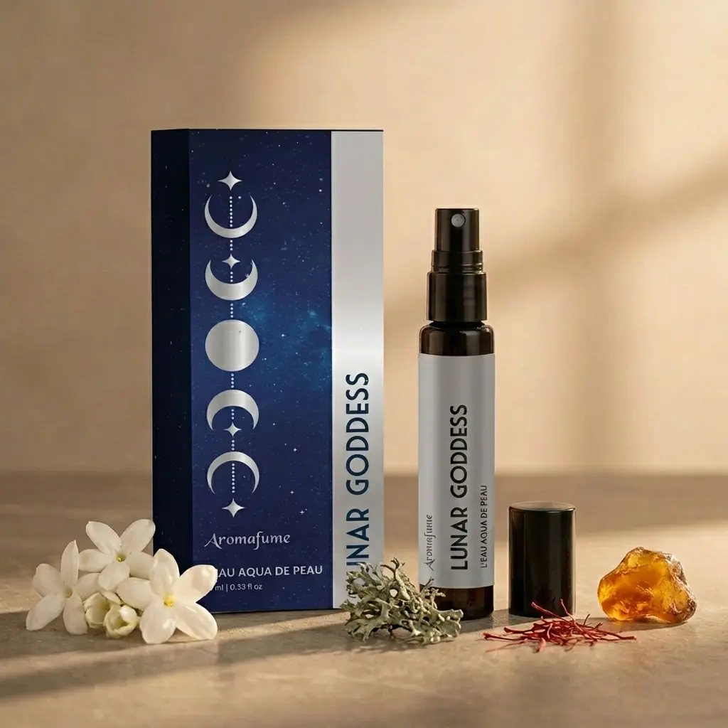 Lunar Goddess | 10ml Perfume | Travel Size | Floral & Spicy | Jasmine, Oakmoss | Alcohol Free, Clean | Luxury Scent | Premium Gifts | Long Lasting Fragrance | Aromafume