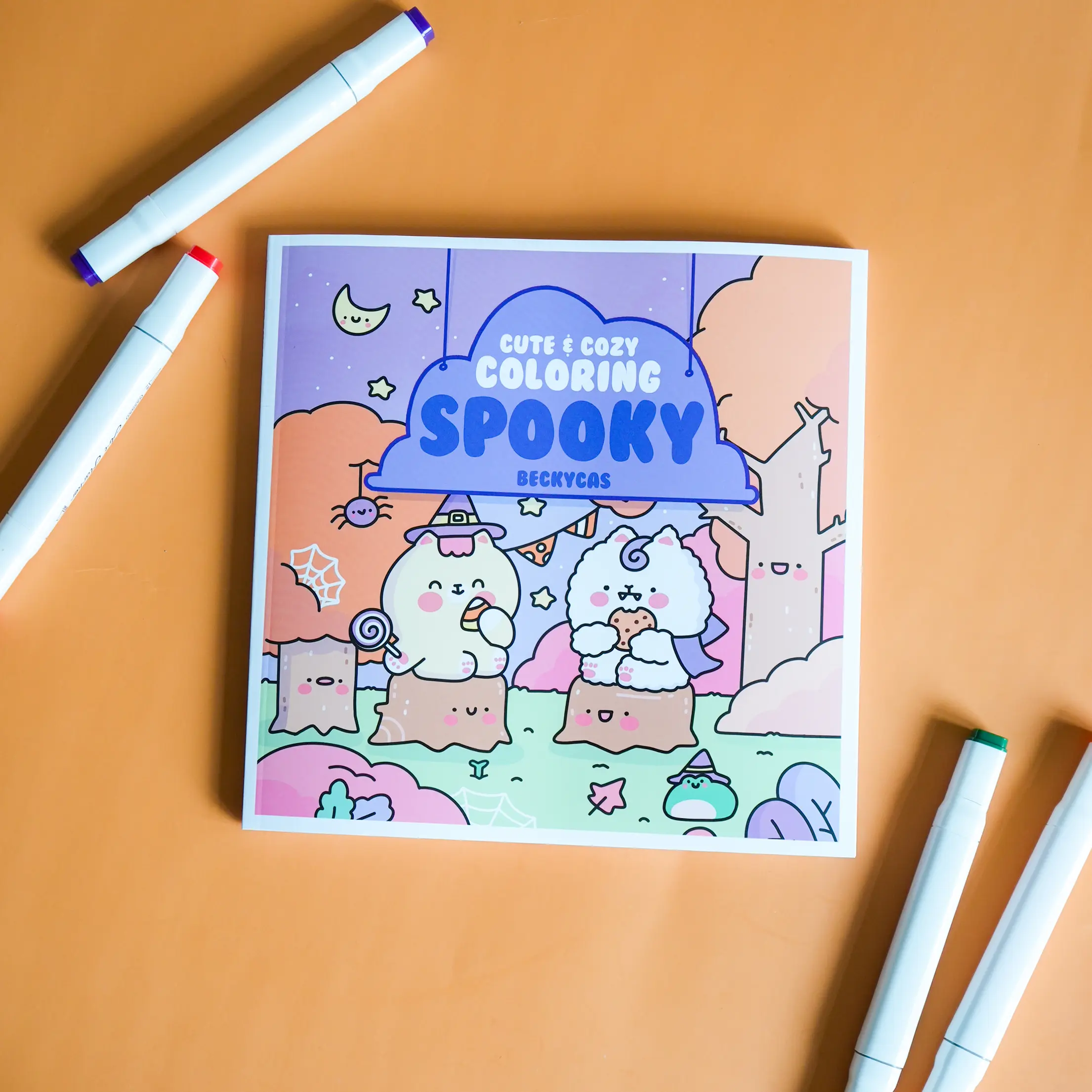 Cute and Cozy Coloring: Spooky by Becky Cas
