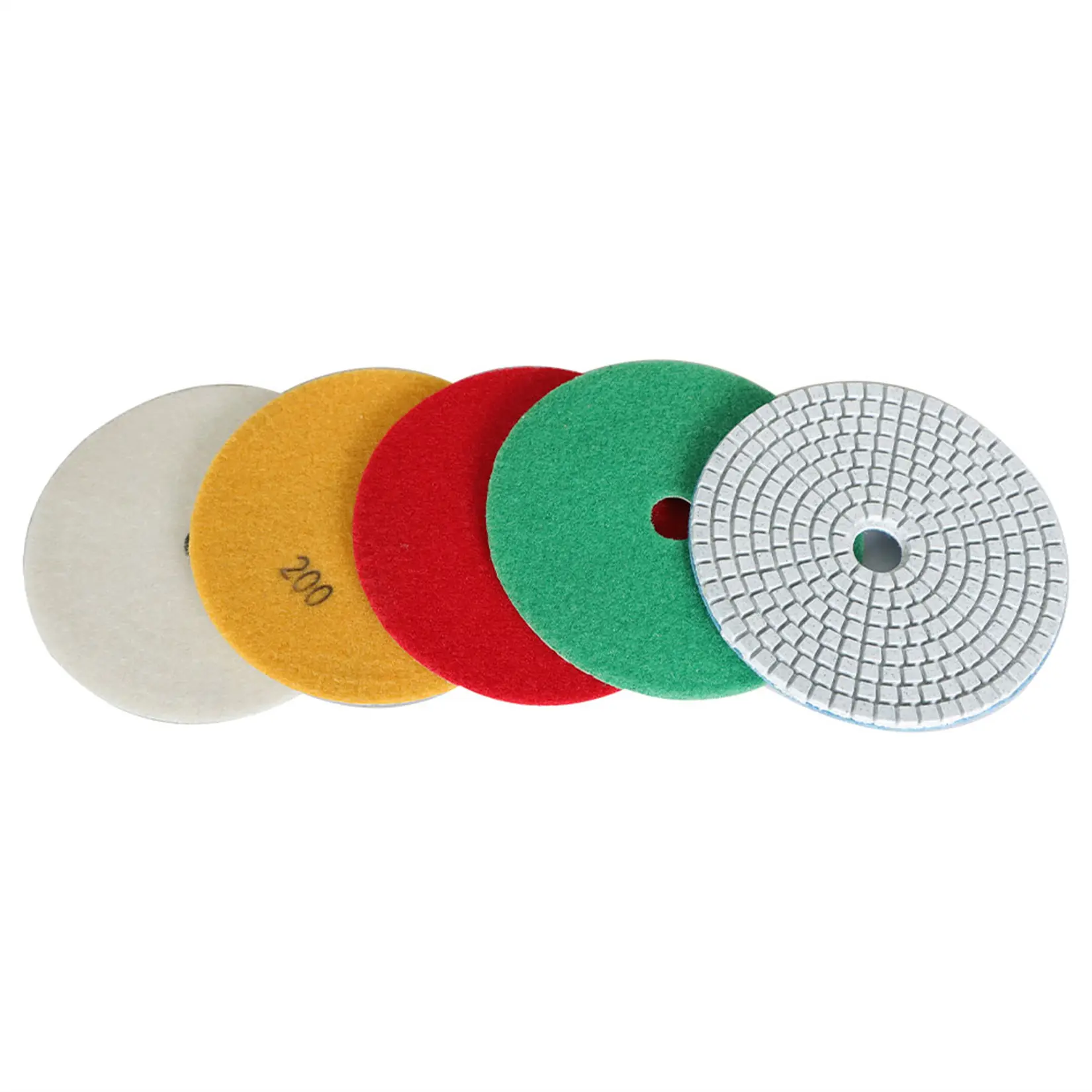 Diamond Concrete Polishing Pads Abrasive Kit, 3/5 in Multi-Pack (6/8/11 Packs) with Grits, Color-Coded Hook-Loop Pad for Quartz, Marble, Travertine Countertop Polishing, All Seasons