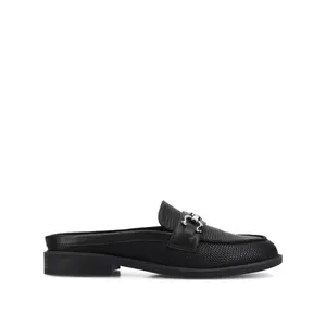 RAYLA SLIP ON LOAFERS - Black Lizard