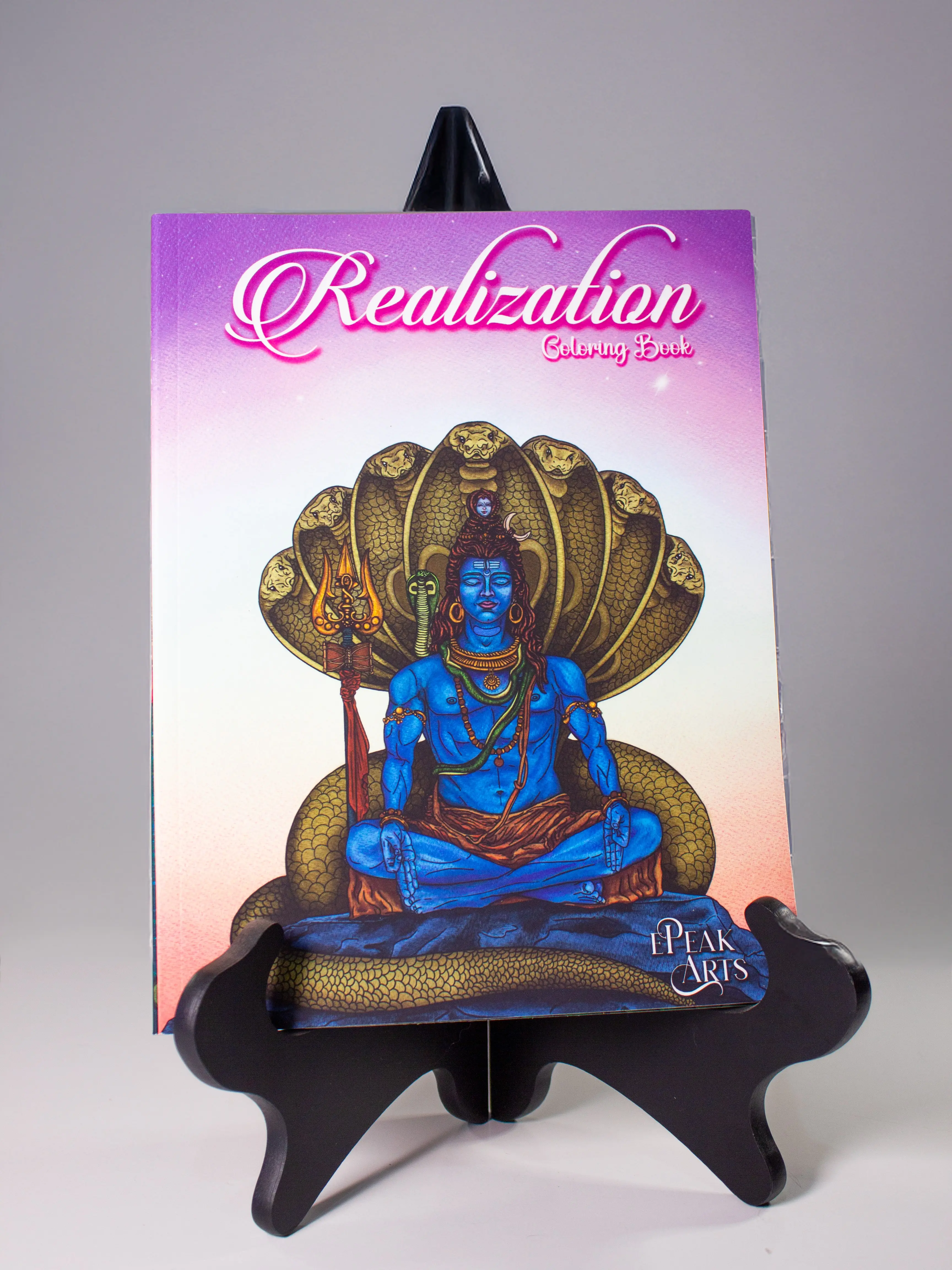 ePeak Arts 'Realization' Meditation Coloring Book SHIVA Edition Bilingual English & Spanish by Professional Artists for Stress Relief and Inner Exploration