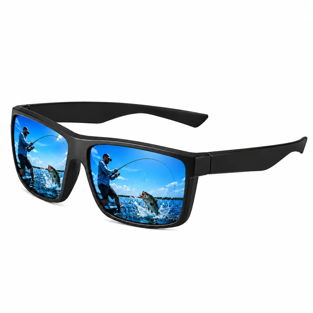 Floating Polarized Fishing Sunglasses, Anti-Glare Lightweight Sports Shades for Fishing & Boating