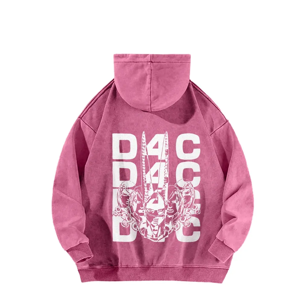 SBR D4C Acid Wash Hoodie“JOJO's Bizarre Adventure” American Style