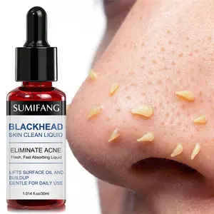 SUMIFANG Blackhead Cleansing Solution 30ml Daily Serums | Salicylic Acid + Succinic Acid + Lactobionic Acid + Niacinamide dissolves blackheads and eliminates acne | Deeply cleanses oil, tightens pores, gentle and non-irritating to the skin.