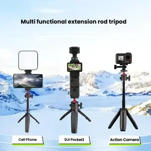 Osmo Pocket3 Expandable Phone Holder with Cold Shoe Accessory, Protective Frame, and Storage Box Portable phone teleprompter stand, adjustable stand for smart phones, with a gimbal and phone holder, suitable for personal live streaming and VLOG shooting |