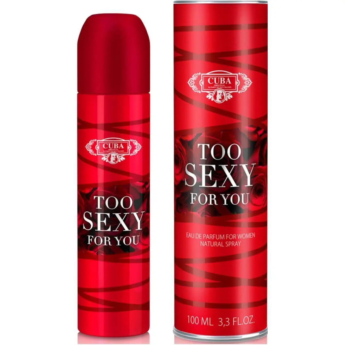Cuba Too Sexy For You Eau de Parfum Spray, Women's Fragrance in Signature Canister, 3.3 fl oz / 100 ml, Spray Perfume, For Women, Signature Scent, Edp, Personal Care For Women