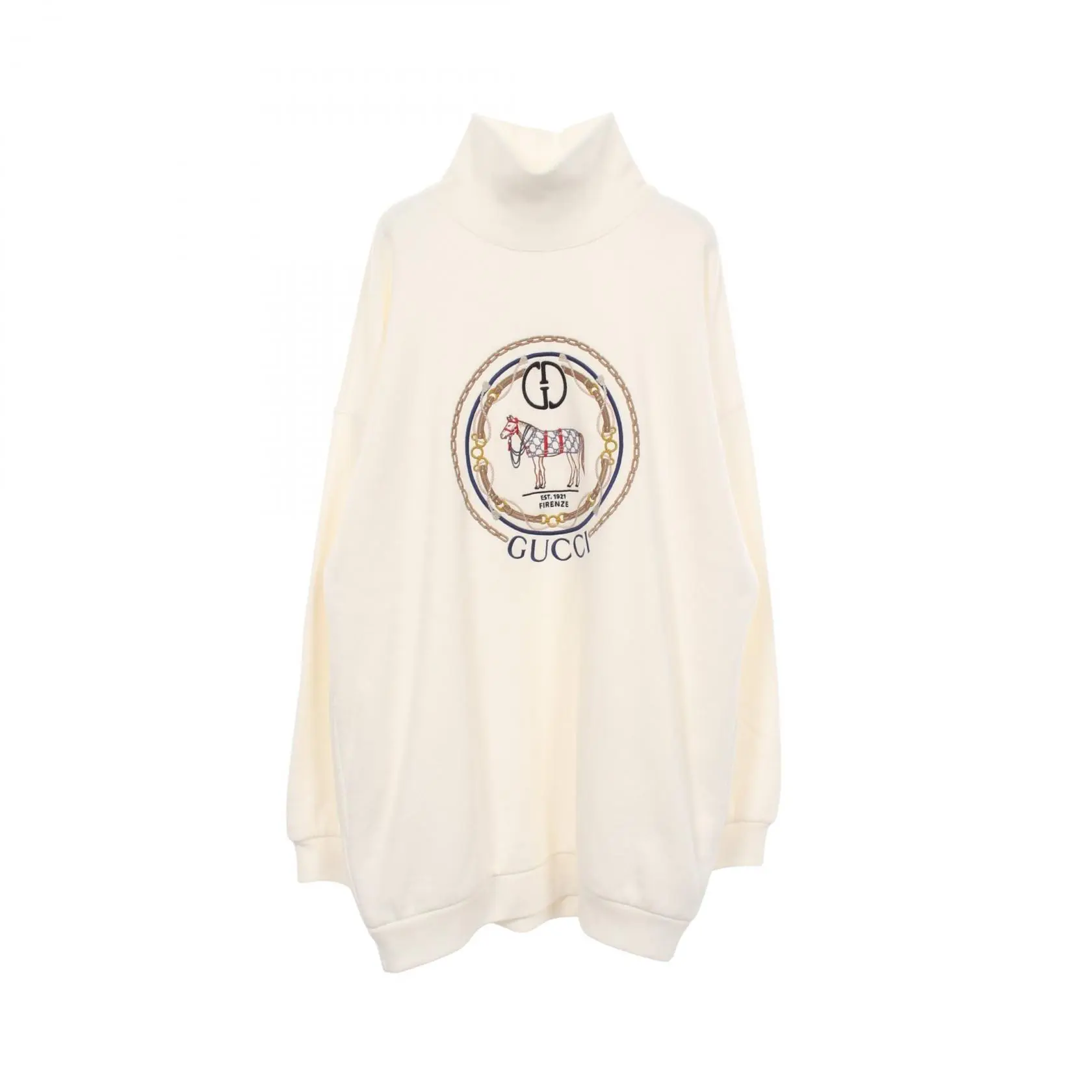 Pre-owned GUCCI Cotton Small Leather Goods Embroidered Sweatshirt 0207262101219972503