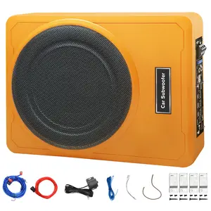 10 Inch 800W Car Subwoofer,Slim Under Seat Car Subwoofer Powered, High/Low Level Input, Car/Truck Car Audio Subwoofer Sub Built in Amplifier