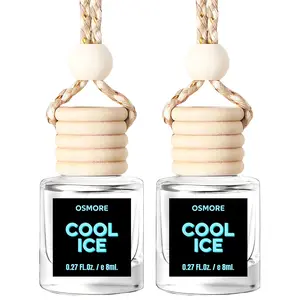 Scented Car Air Freshener - Long Lasting Car Diffuser - Last 60+ Days, Black Cool Ice Scent, Aesthetic Car Charm, Leak-Resistant, Gift Ready, Clean Musk for Men oil  air  fresheners personalized  car  freshener