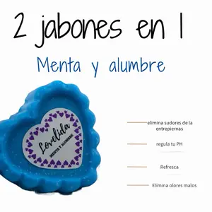 “Mint and alum soap for intimate cleansing