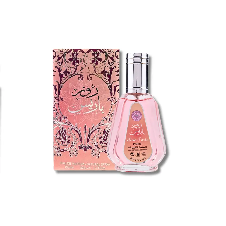 Ard Al Zaafaran Rose Paris Eau De Parfum, Elegant Floral Musk Perfume for Women with Citrus and Jasmine Notes, 50ML / 1.7 fl oz, Edp Liquid Perfumes, Perfumes For Women