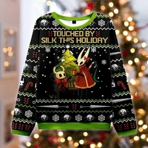 Hollow Knight Ugly Christmas Sweater, Hornet Silk Holiday Jumper, Funny Gaming Xmas Gift