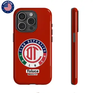 TolucaCD Mexican Football League Aesthetic Design Pattern Casing For iphone 16 15 14 13 12 11 Plus Pro Max Drop-proof PBT Material Durable Trendy Cover Protection Shockproof Protector Vintage Fashion Trend Anti-scratch Smartphone Coverphone Hard Case
