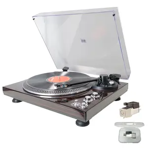 Record Player.1 pieces AT3600L Record Needle Replacement,Record Player,Vintage Turntable for Vinyl Records,Belt-Driven Turntable,33 or 45 RPM,RCA Line LP Vinyl Players for Sound,Aluminium Platter,Walnut,Halloween and Thanksgiving Christmas gifts