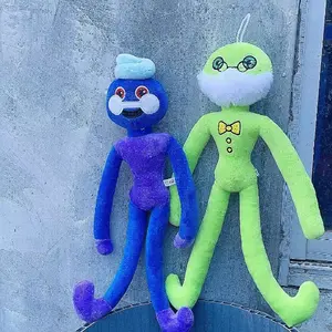 Cute Long Limbs Monster Plush Set Blue Purple Cloud Head Green Beard Character Soft Collectible Stuffed Toy Gift
