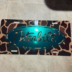 Peterbilt License Plate CAMO