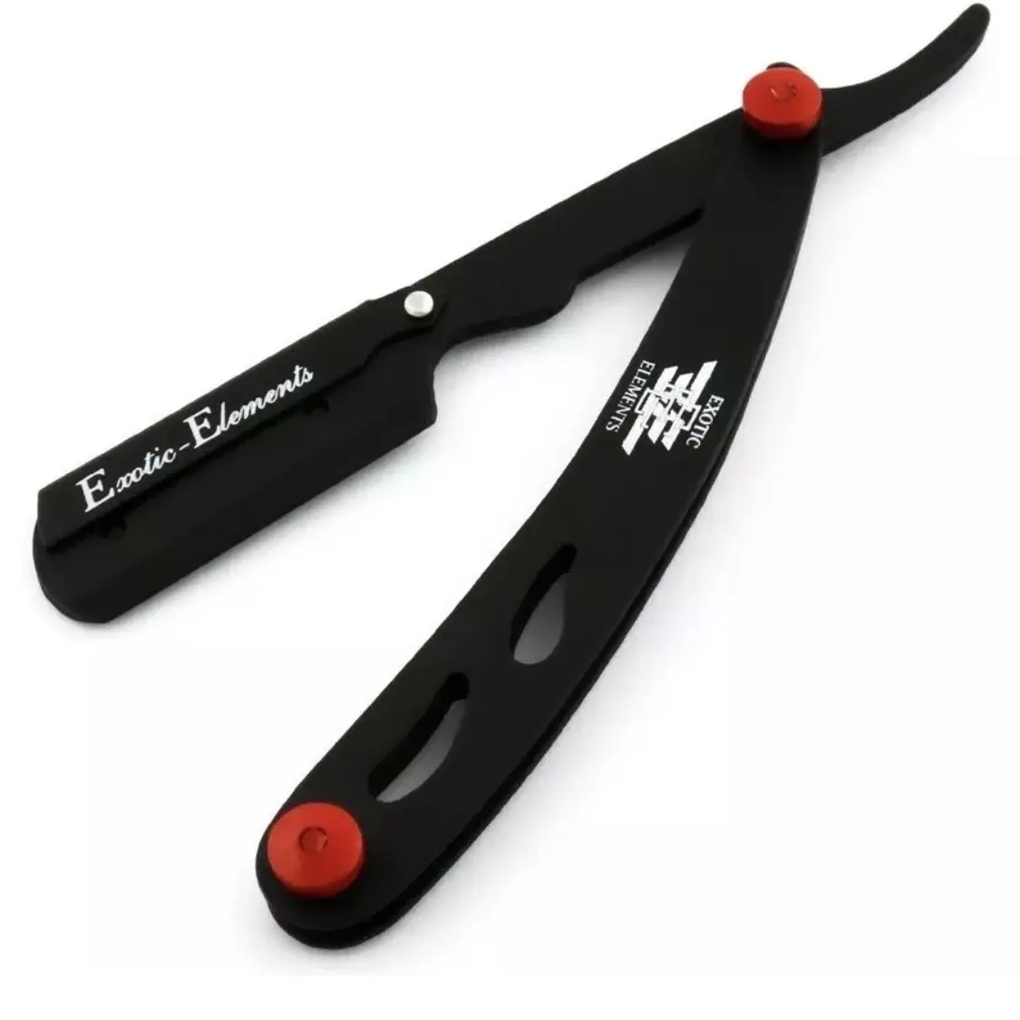 Close Shave Straight Edge Shaving Razor Blade - Black and Red Cool New Stylish Shaving Blade - All Purpose Professional and Personal Use Shaving Razor - All Hair Type Shaving Experience - Lightweight and Comfortable in Your Hand