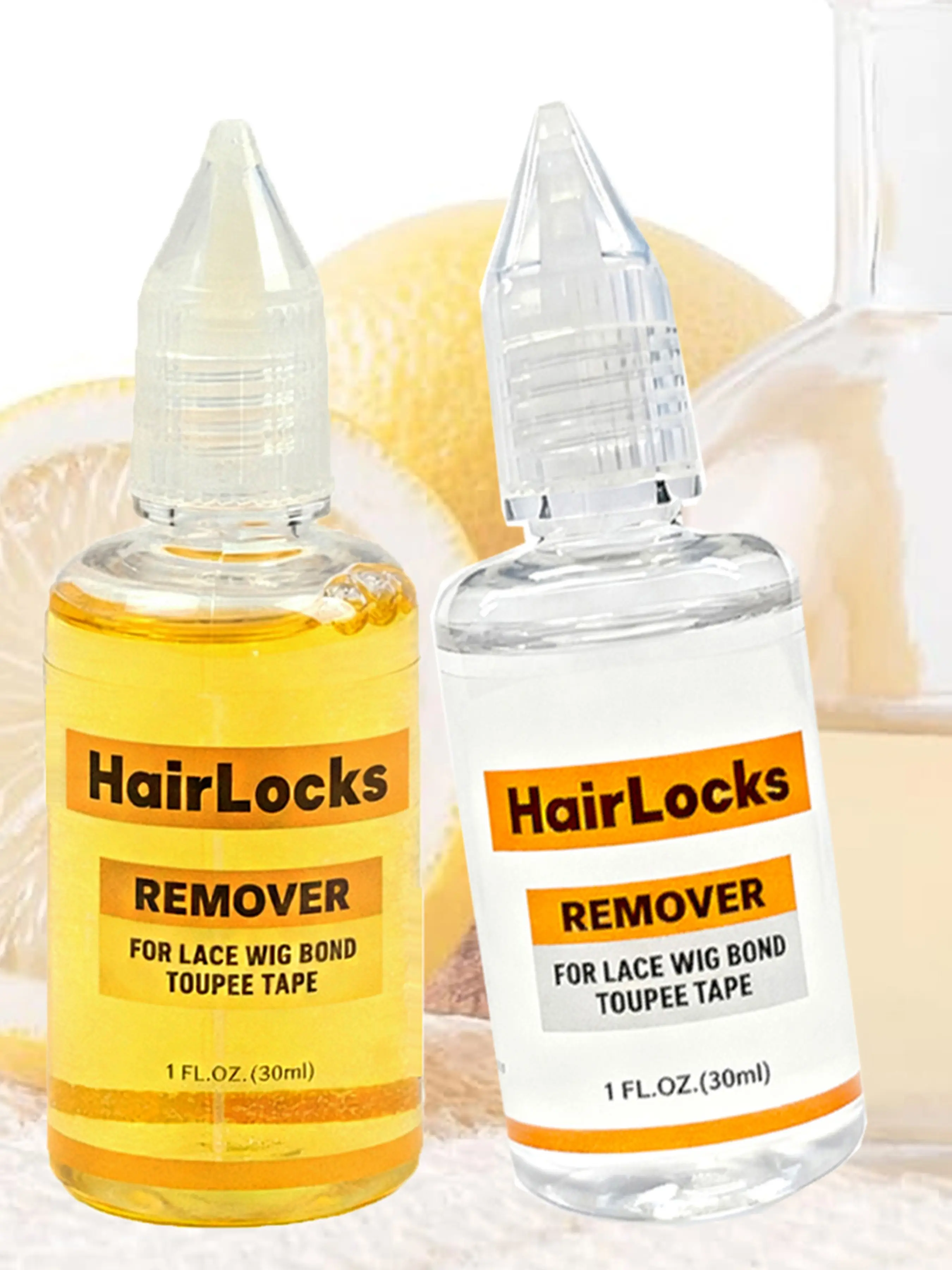 2-Pack Wig Glue Remover Set, 1 -Transparent + 1 Clear, 30ML Each, Gentle Non-Irritating, Easy Removal, All Seasons
