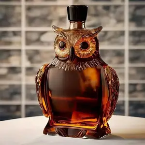 Unique Owl Wine Bottle, High Borosilicate Glass, Perfect for Outdoor Travel, Bars, Home Parties, Men's Choice