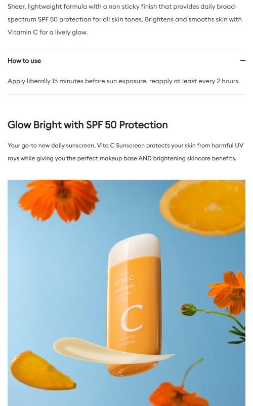 [MISSHA Official] All Around Vita C Sunscreen (SPF 50)
