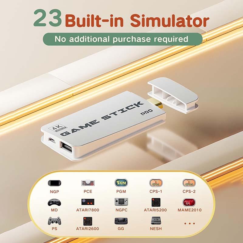 Mass Games Retro Game Console with 40000+ Built-in Games 19 Emulators 2 Wireless Controllers 4K Output & 64GB SD Card Perfect for Kids & Adults - Portable Gaming System,TikTokShopBlackFriday