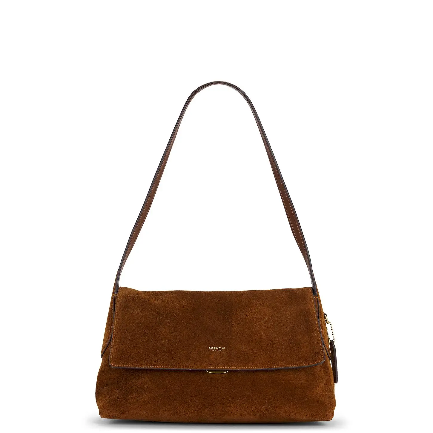 Coach Chelsea Suede Shoulder Bag 30 in Warm Brown