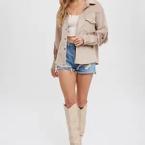Sophia Suede Fringe Jacket