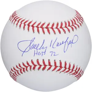 Sandy Koufax Los Angeles Dodgers Autographed Baseball with HOF 72 Inscription - Fanatics Authentic Certified