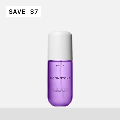 PHLUR Moonstone Body Mist - Travel Size Hair & Body Fragrance Mist with Black Currant, Green Apple, Geranium & Amber (3 fl oz)
