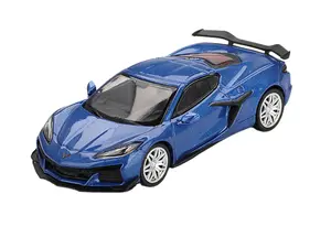 2023 Chevrolet Corvette Z06 – Elkhart Lake Blue Metallic (Mini GT) Diecast 1:64 Scale Model - TSM MGT00892