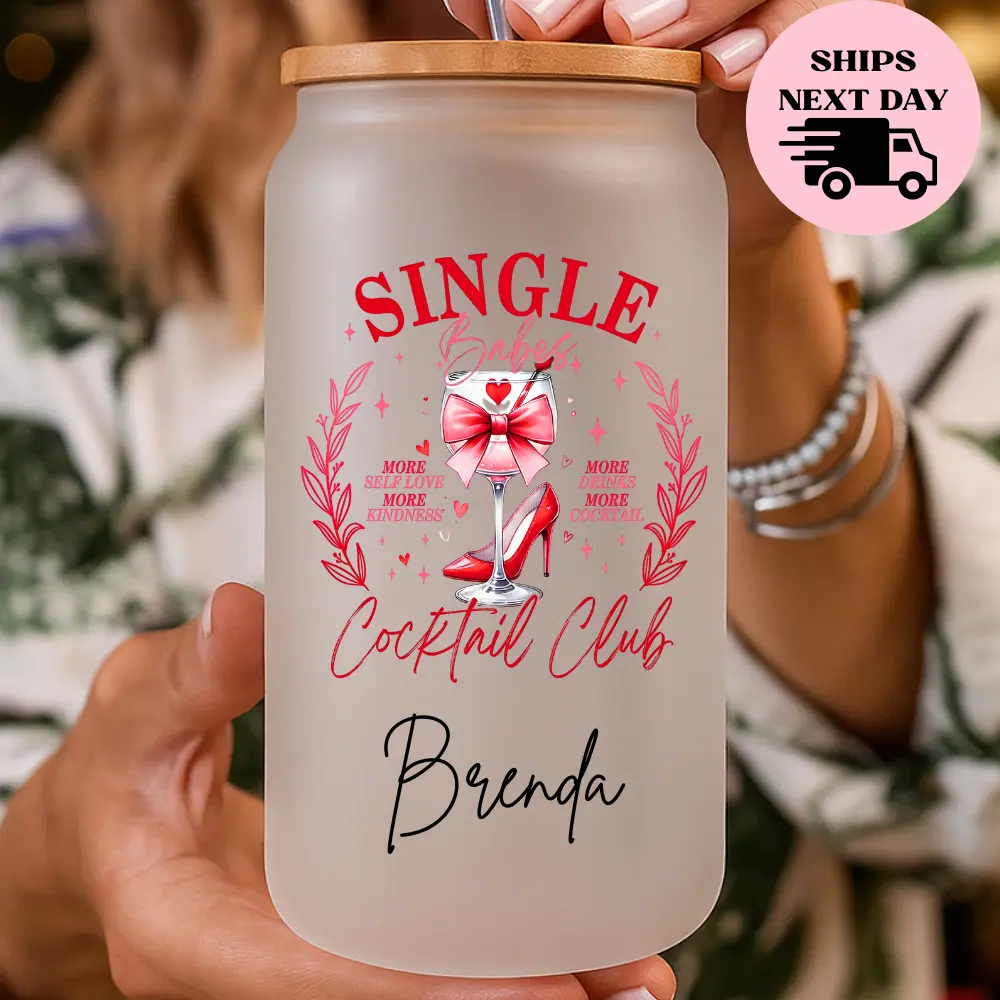 Single Babes Cocktail Club” design  Optimized for Valentine’s / Galentine’s / self-love buyers.