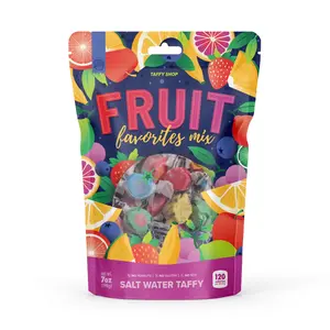 Taffy Shop, Fruit Favorites Salt Water Taffy Mix - Gourmet Soft, Sweet & Chewy Candy
