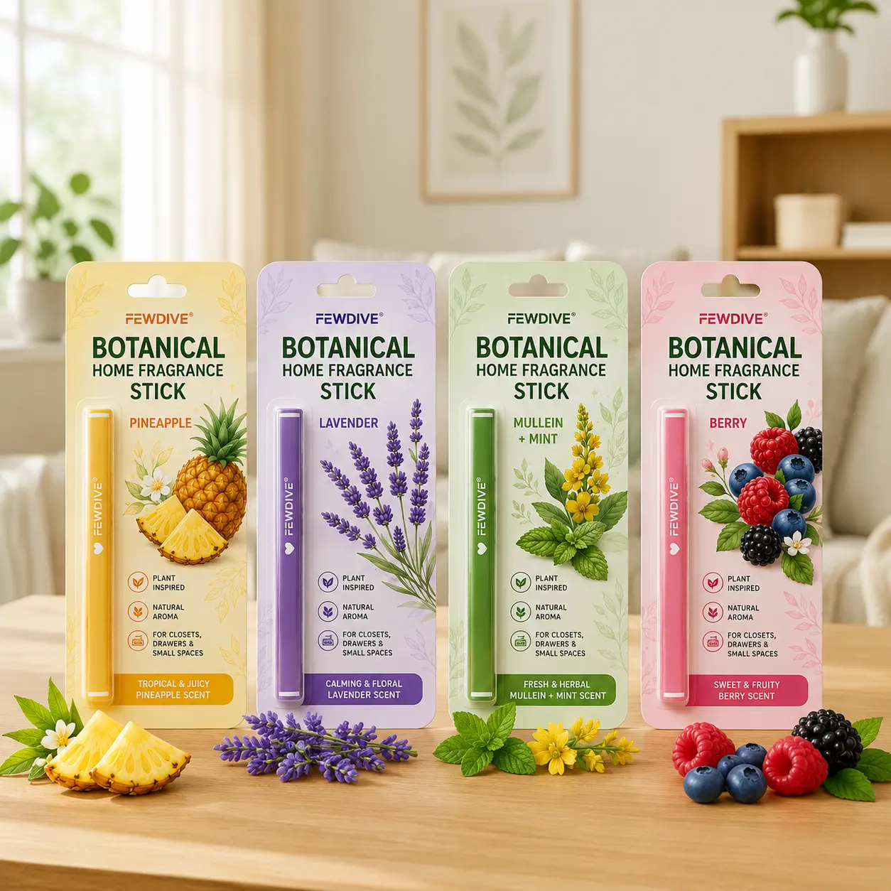 New Upgraded Aroma Stick, Portable Botanical Fragrance Stick with Fresh Plant Inspired Scent, Pocket Size Ambient Home Fragrance for Office, Travel and Everyday Spaces