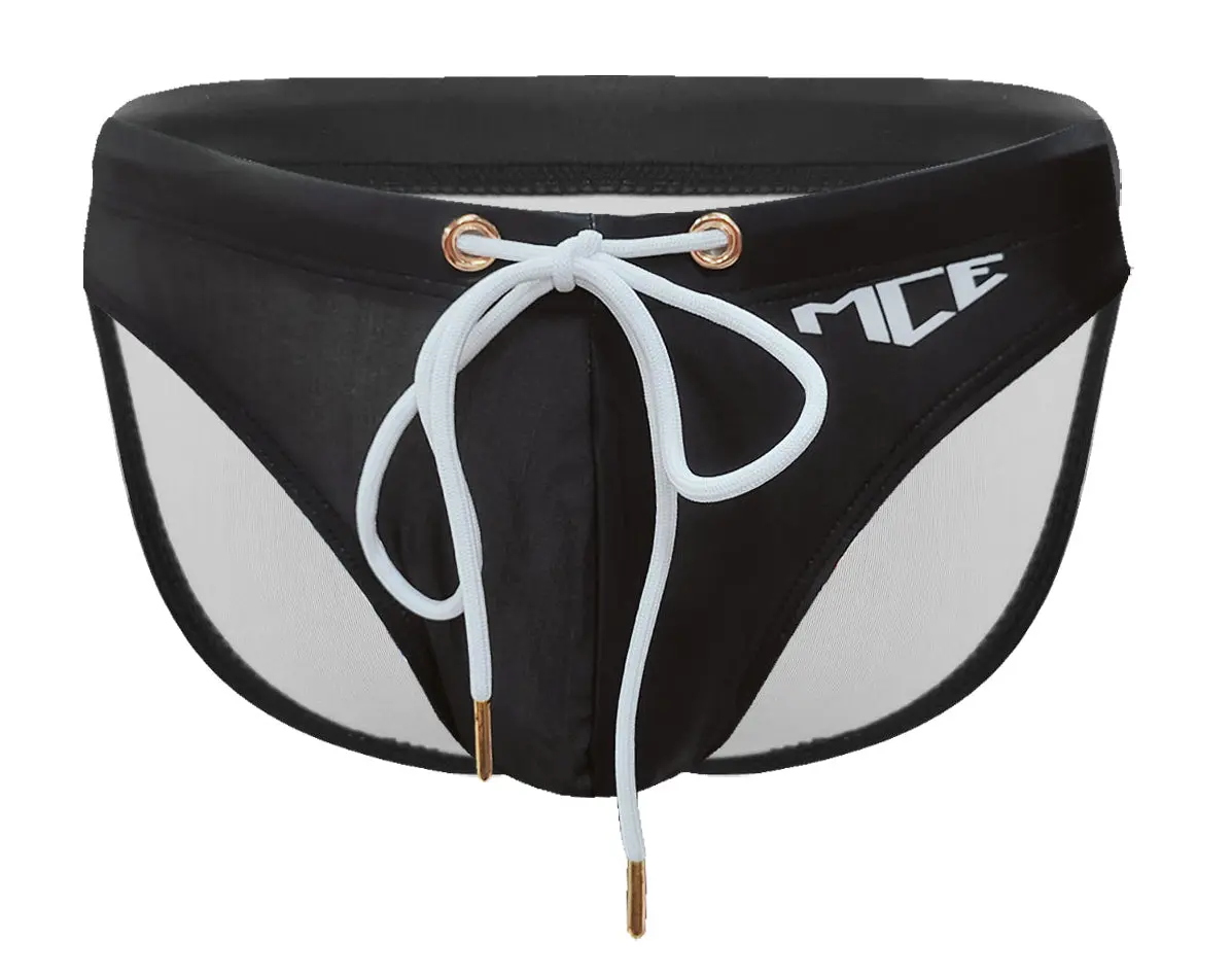 black MCE swim briefs