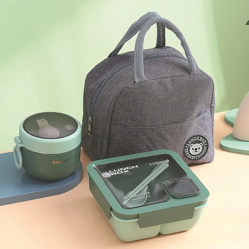 1100ML green [lunch box+cup+bag]