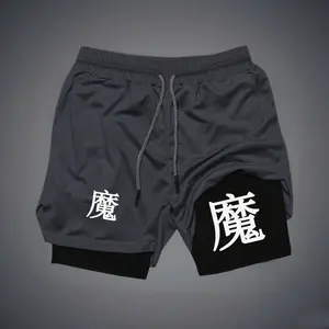 80s 90s summer men shorts for men jorts outfit men graphic shorts Double-layer sports shorts Comfortable short shorts summer