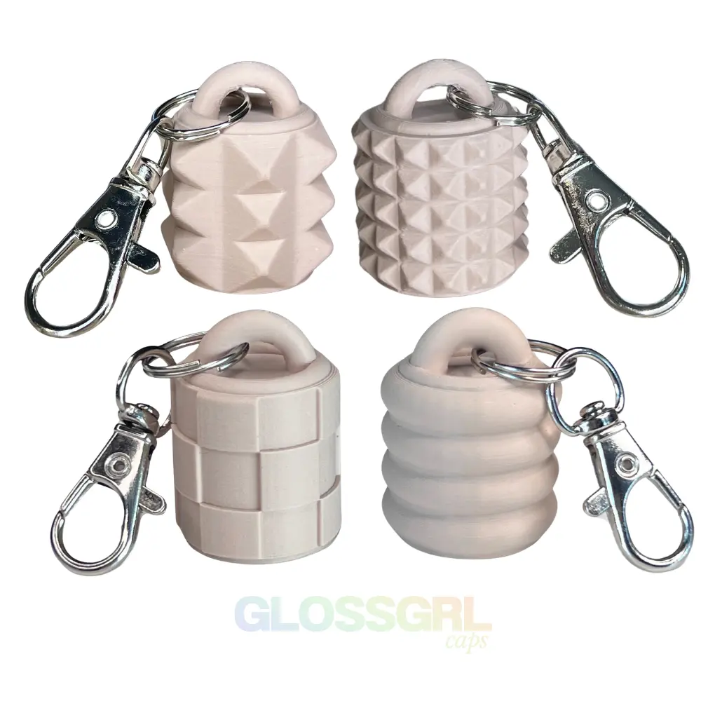 GLOSSGRL KEYCHAIN CAP for Lipgloss and Balm. Woman Key Chain