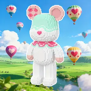 Bear 3D Puzzle Building Block Ornament, Room Decoration, Home Decor, Party Decoration, Handmade Craft, Fine Carving, Lightweight Statue